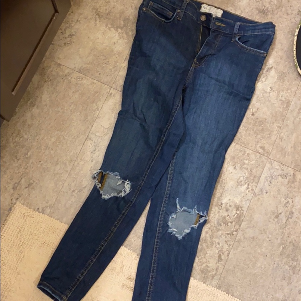 Free People skinny distressed jeans